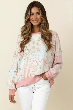 A Little Bias Printed Patchwork Top