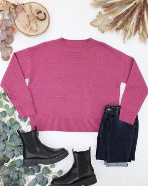 Gianna Pullover Sweater - Raspberry by Michelle Mae