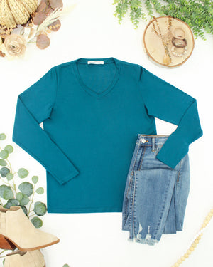 Larissa Long Sleeve - Teal by Michelle Mae