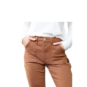 Judy Blue High Waist Brown Carpenter Utility Slim Fit Jeans