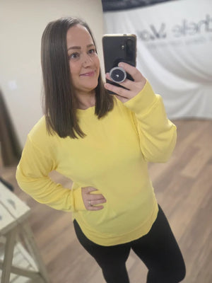 PREBOOK Robyn Ribbed Pullover - Sunshine
