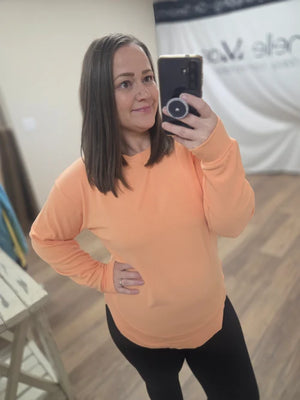 PREBOOK Robyn Ribbed Pullover - Melon