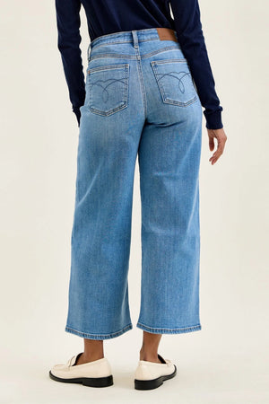 Claudia Mid Rise Wide Leg Ankle Jean