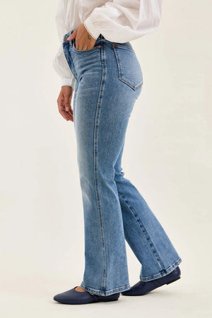 Judy Blue High Waist Tummy Control Daisy Classic Indigo Jeans