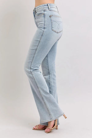 Judy Blue High Waist Tummy Control Light Wash Bootcut Jeans