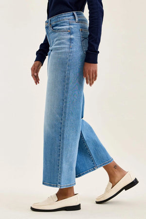 Claudia Mid Rise Wide Leg Ankle Jean