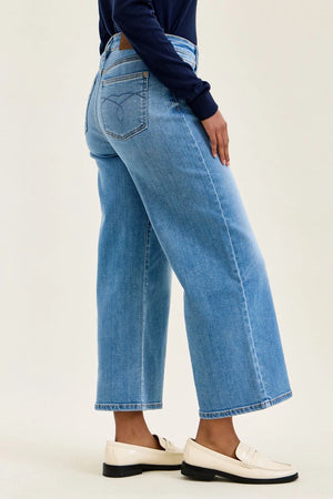 Claudia Mid Rise Wide Leg Ankle Jean