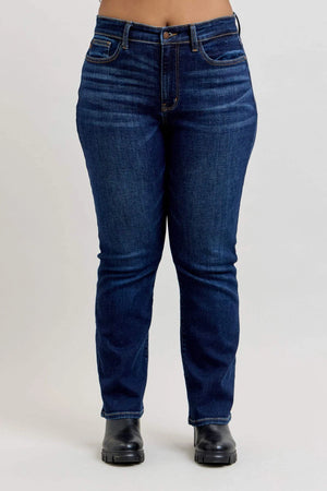 Judy Blue Mid Rise Dark Wash Bootcut Denim Jeans Petite