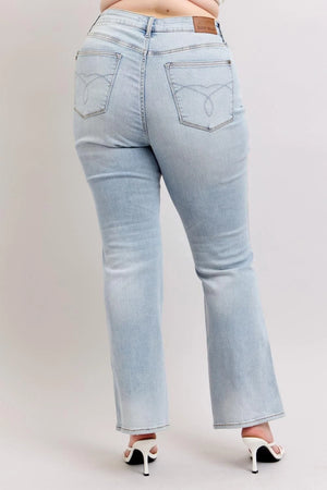 Judy Blue High Waist Tummy Control Light Wash Bootcut Jeans