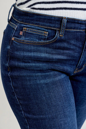 Judy Blue Mid Rise Dark Wash Bootcut Denim Jeans Petite