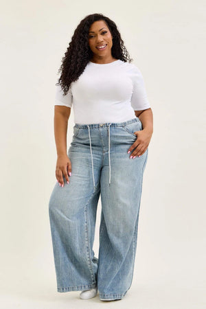 Monica High Waist Palazzo Featherweight with Drawcord