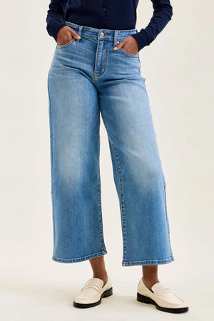 Claudia Mid Rise Wide Leg Ankle Jean