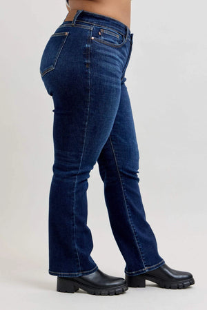 Judy Blue Mid Rise Dark Wash Bootcut Denim Jeans Petite