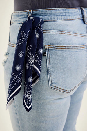 Alex Mid Rise Boyfriend Jean with Bandana Loop
