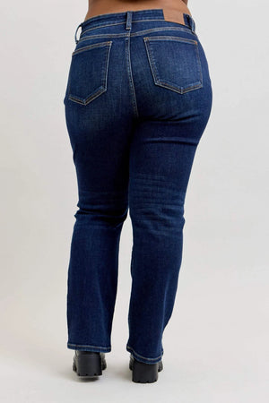 Judy Blue Mid Rise Dark Wash Bootcut Denim Jeans Petite