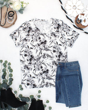 PREBOOK Sophie Top - Abstract Monochrome