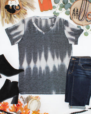 Sophie Top - Ombre Micro Stripes Midnight and White by Michelle Mae