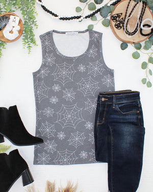 Ava Tank - Faded Black Webs by Michelle Mae
