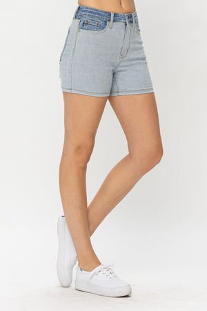 Judy Blue High Waist Color Block Denim Shorts