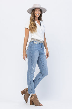 Judy Blue High Waist Cheetah Camo Slim Fit Jeans