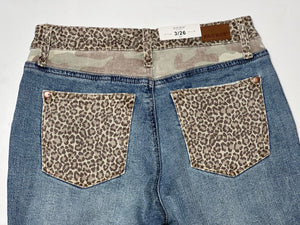 Judy Blue High Waist Cheetah Camo Slim Fit Jeans