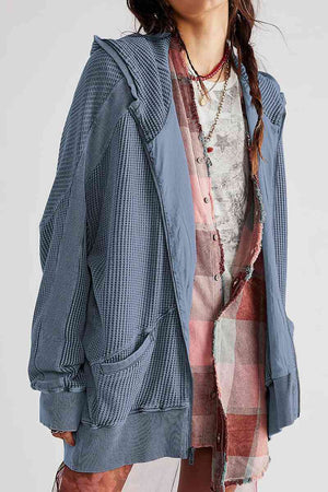Hanging Out Zip-Up Long Sleeve Relaxed Hooded Jacket - 6 colors