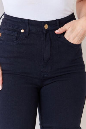 Judy Blue High Waist Tummy Control Bermuda Shorts NAVY