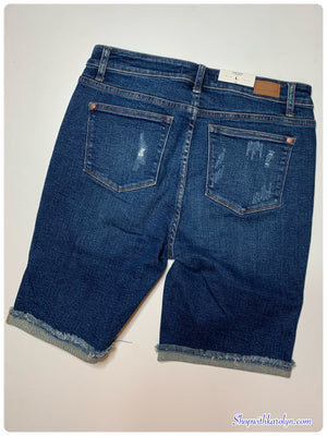 Judy Blue High Waist Destroyed Bermuda Shorts