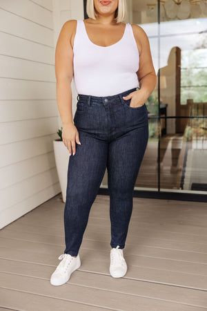 Judy Blue High Waist Tummy Control Non Distressed Skinny Jeans - size 24