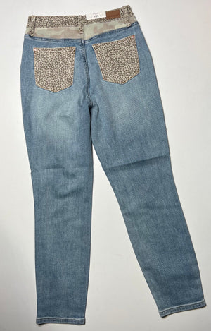 Judy Blue High Waist Cheetah Camo Slim Fit Jeans