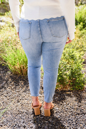 Judy Blue High Rise Button Fly Skinny Jeans - size 24