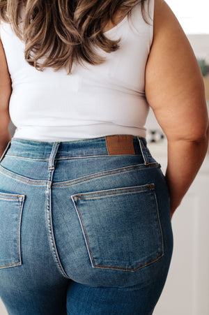 Judy Blue High Waist Distressed Straight Jeans