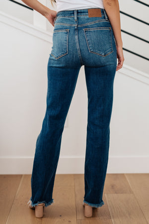 Judy Blue High Waist Distressed Straight Jeans