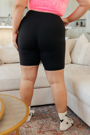 Swift Strides Biker Shorts in Black by Rae Mode