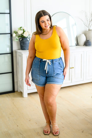 Basics Reversible Tank Mustard by Yelete