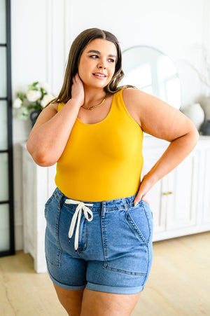 Basics Reversible Tank Mustard by Yelete