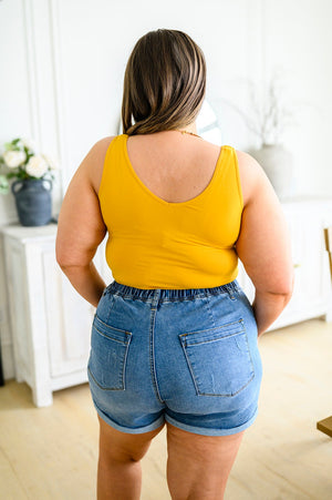 Basics Reversible Tank Mustard by Yelete