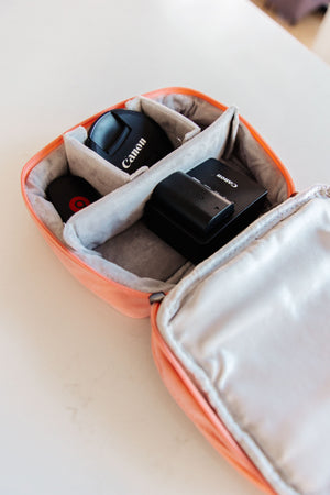 Travel Cord / charger Organizer Case in Pink