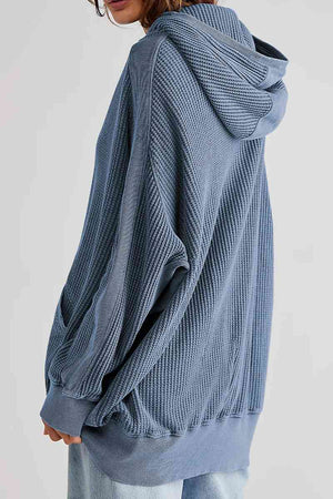 Hanging Out Zip-Up Long Sleeve Relaxed Hooded Jacket - 6 colors
